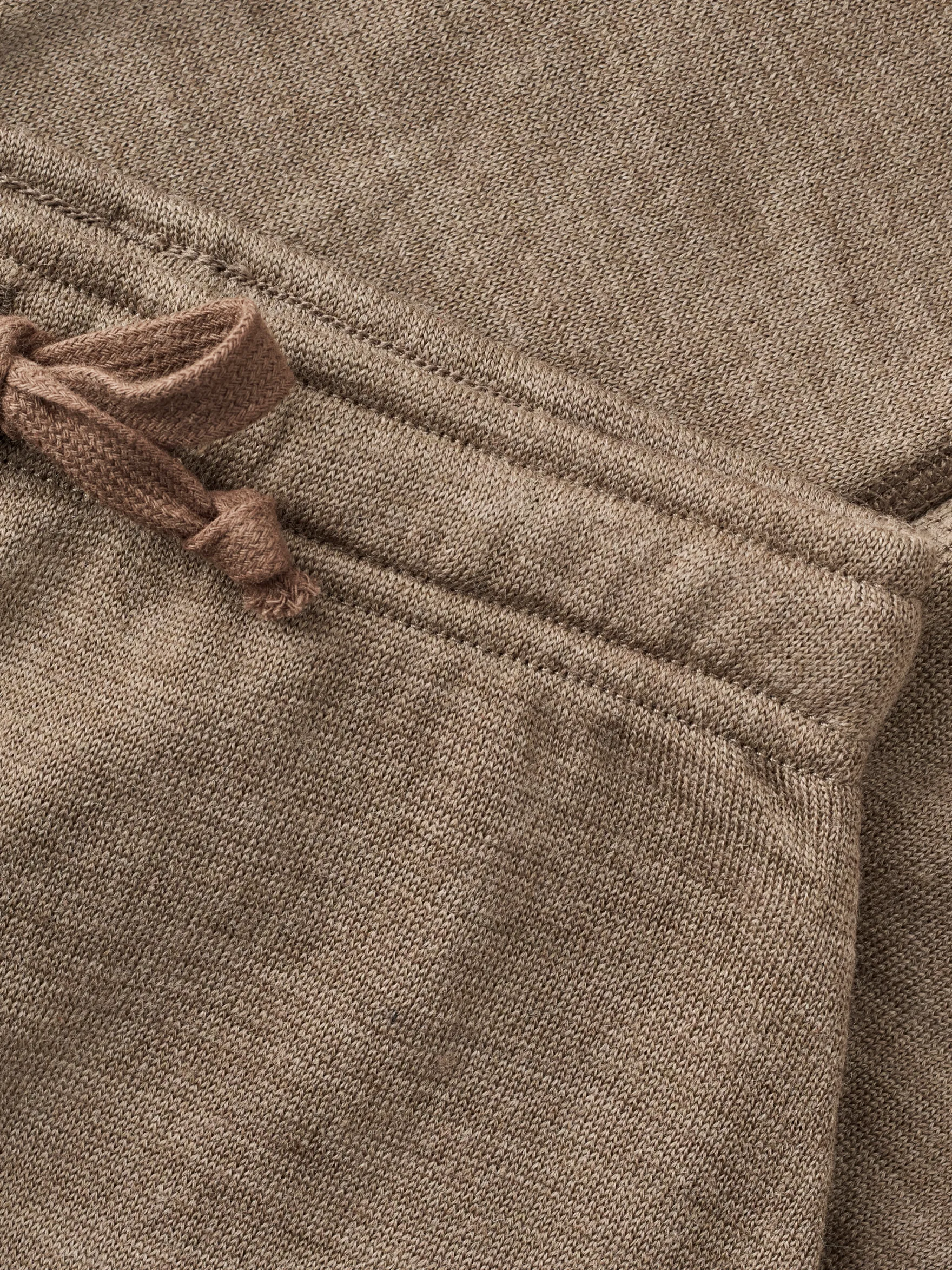 Joggers med knæpatch i merinouldfrotté til baby