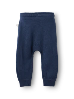 Joggers med knæpatch i merinouldfrotté til baby