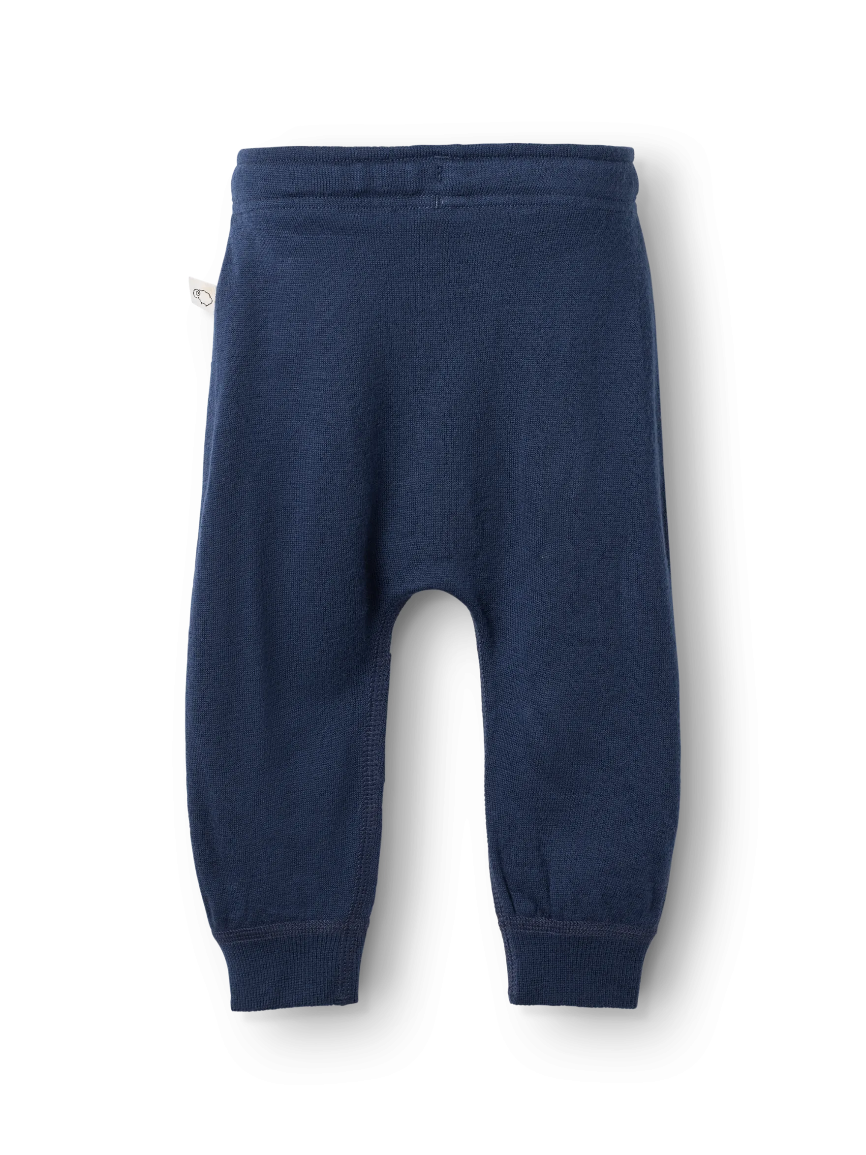 Joggers med knæpatch i merinouldfrotté til baby