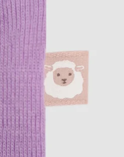 Kjole med flæser i merinould til baby