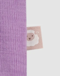 Kjole med flæser i merinould til baby