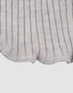 Kjole med flæser i merinould til baby