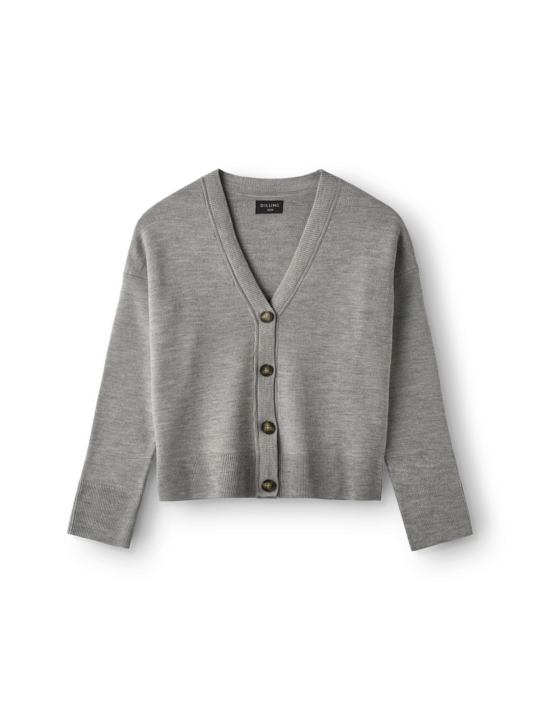 Kort cardigan i merinould til kvinder