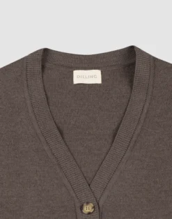 Kort cardigan i merinould til kvinder