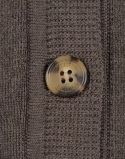 Kort cardigan i merinould til kvinder