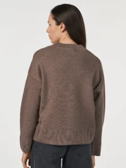 Kort cardigan i merinould til kvinder