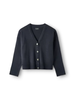 Kort cardigan i merinould til kvinder