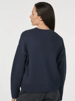 Kort cardigan i merinould til kvinder