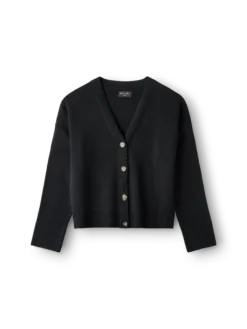 Kort cardigan i merinould til kvinder