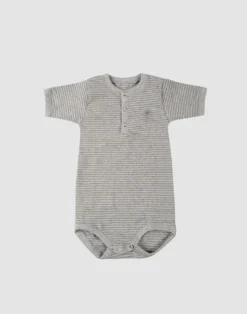 Kortærmet baby body i økologisk bomuld