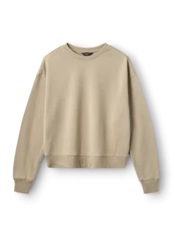 Kort sweatshirt i merinould til kvinder