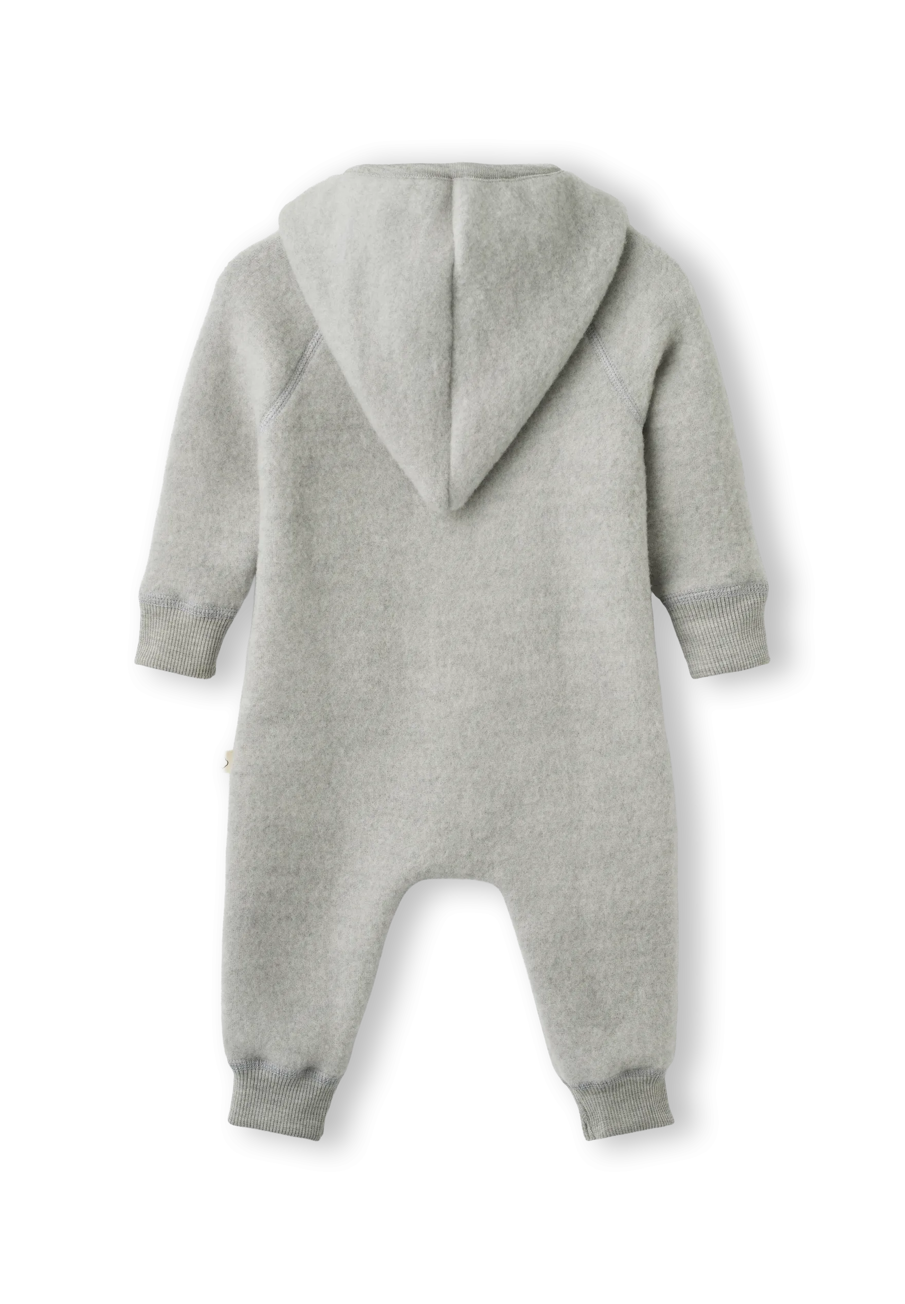 Køredragt med hætte i merinouldfleece til baby