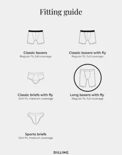 Lange boxershorts med gylp i bomuld til mænd