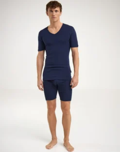Lange boxershorts med gylp i merinould til mænd