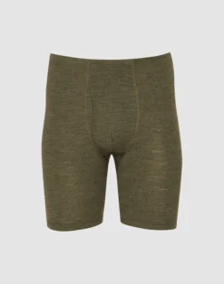 Lange boxershorts med gylp i merinould til mænd