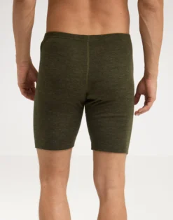 Lange boxershorts med gylp i merinould til mænd