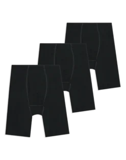 Lange boxershorts med gylp i merinould til mænd (3-pak)