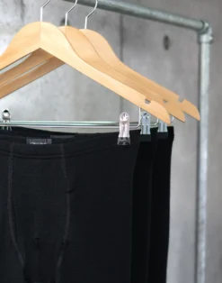 Lange boxershorts med gylp i merinould til mænd (3-pak)