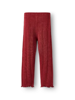 Leggings i merinould med hulmønster til baby