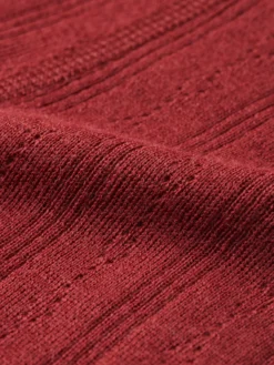Leggings i merinould med hulmønster til baby