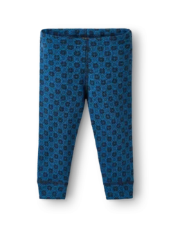 Leggings i merinould med nordisk mønster til baby