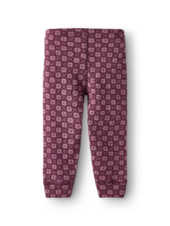 Leggings i merinould med nordisk mønster til baby
