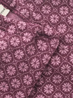 Leggings i merinould med nordisk mønster til baby