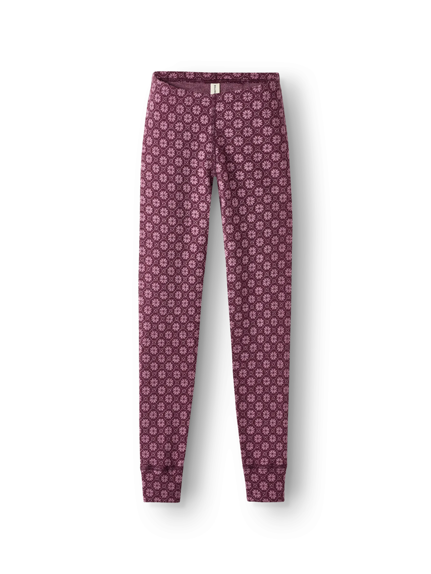 Leggings i merinould med nordisk mønster til børn