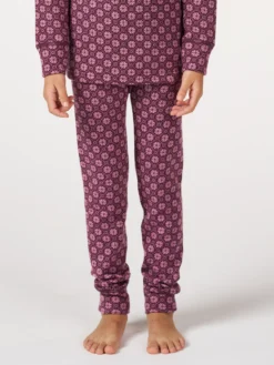 Leggings i merinould med nordisk mønster til børn