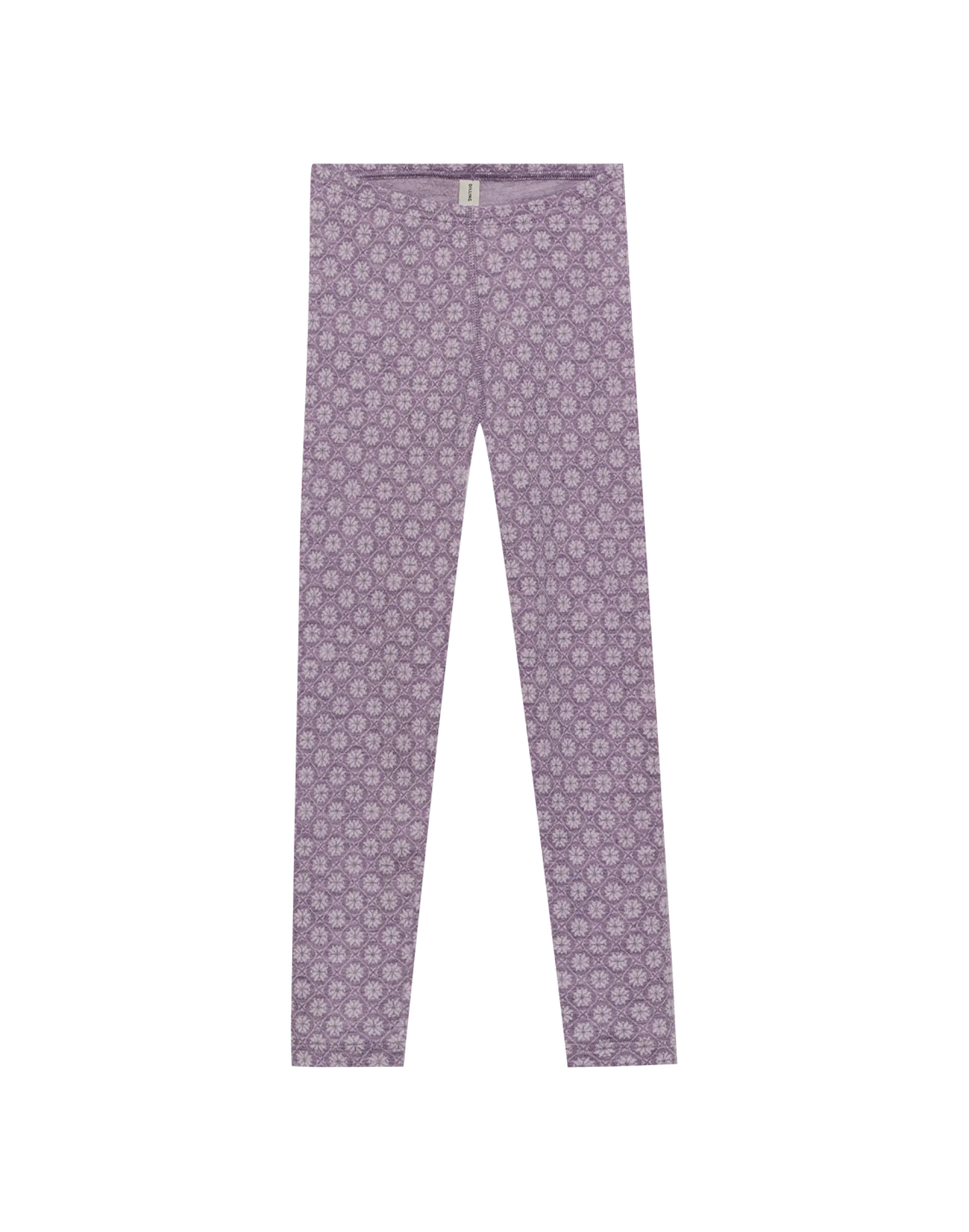 Leggings i merinould med nordisk mønster til børn