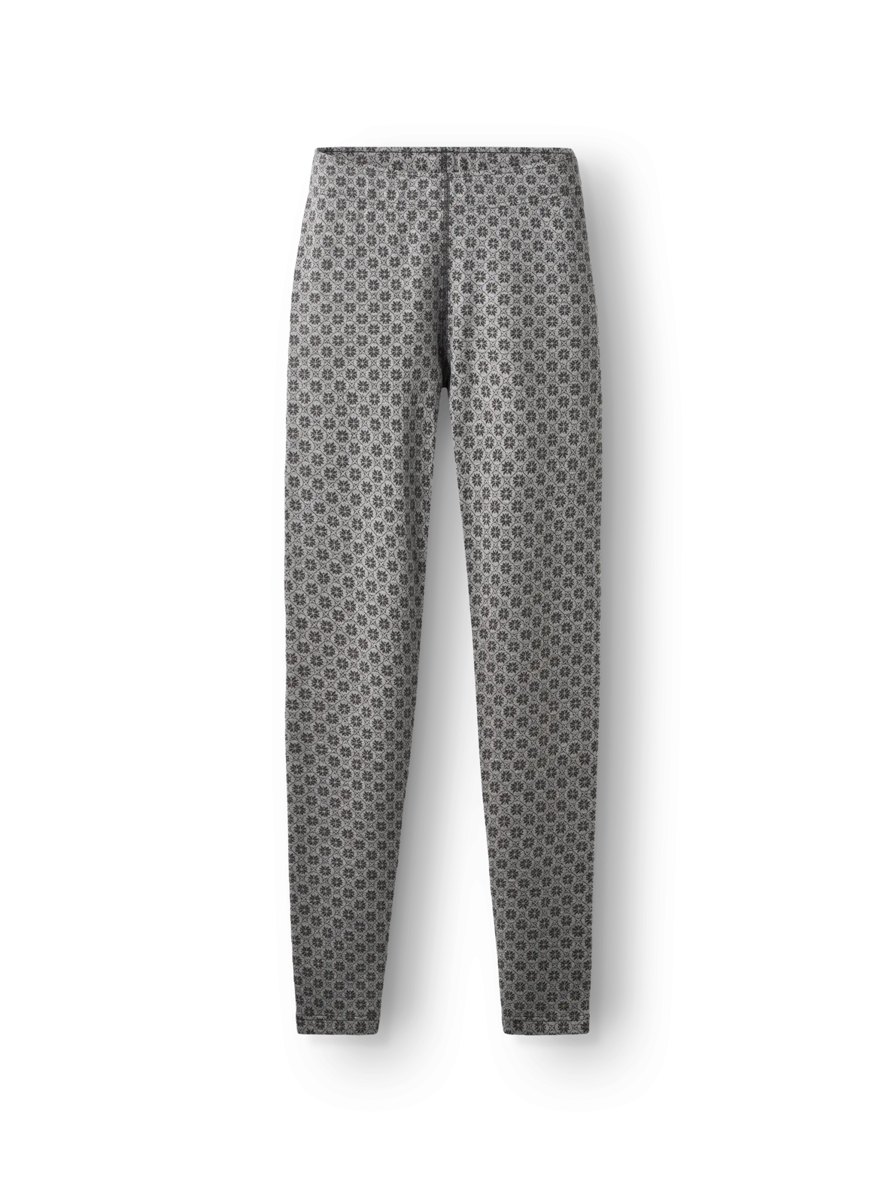 Leggings i merinould med nordisk mønster til kvinder