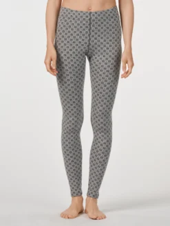 Leggings i merinould med nordisk mønster til kvinder