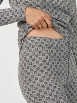Leggings i merinould med nordisk mønster til kvinder