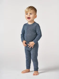 Leggings i merinould/silke til baby