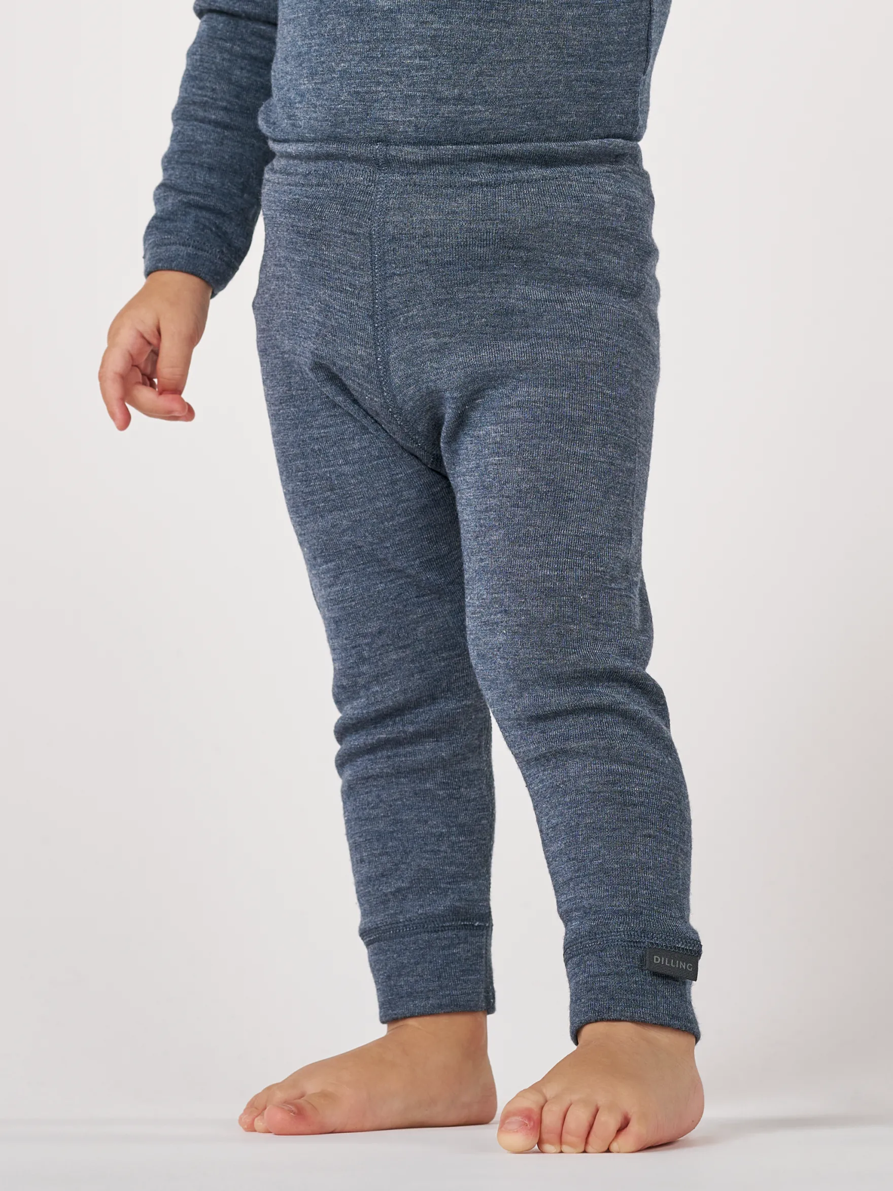 Leggings i merinould/silke til baby