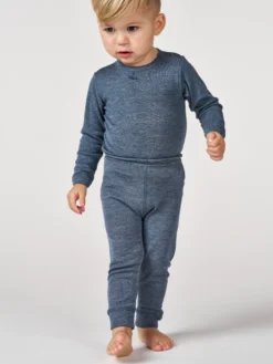 Leggings i merinould/silke til baby