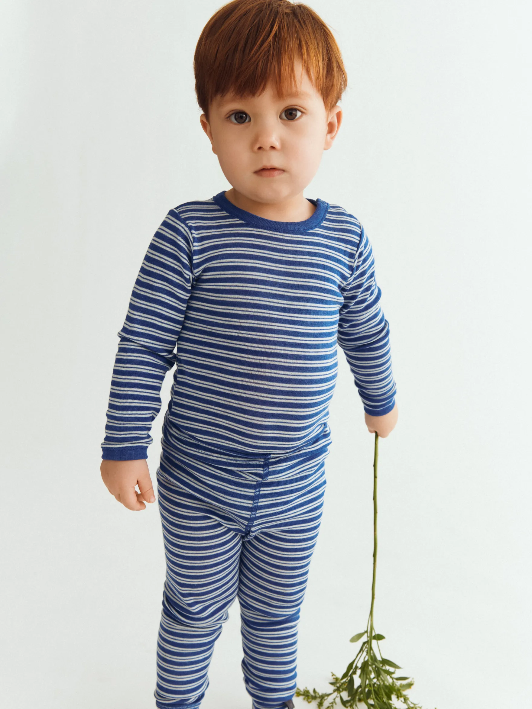 Leggings i merinould/silke til baby