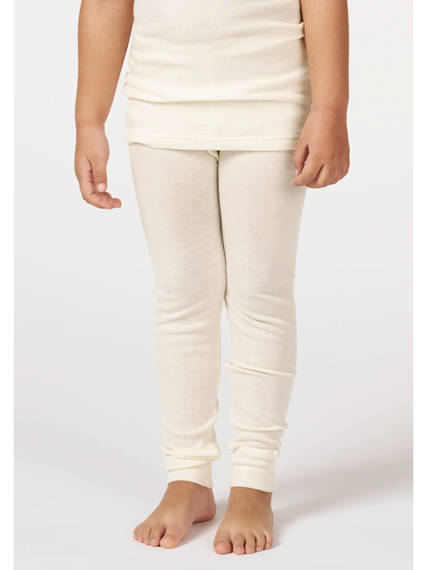 Leggings i merinould/silke til børn