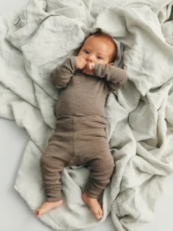 Leggings i merinould til baby