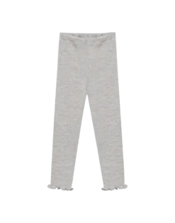 Leggings med bølgekanter i merinould til baby