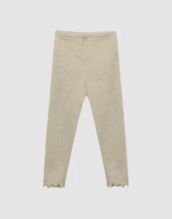 Leggings med bølgekanter i merinould til baby