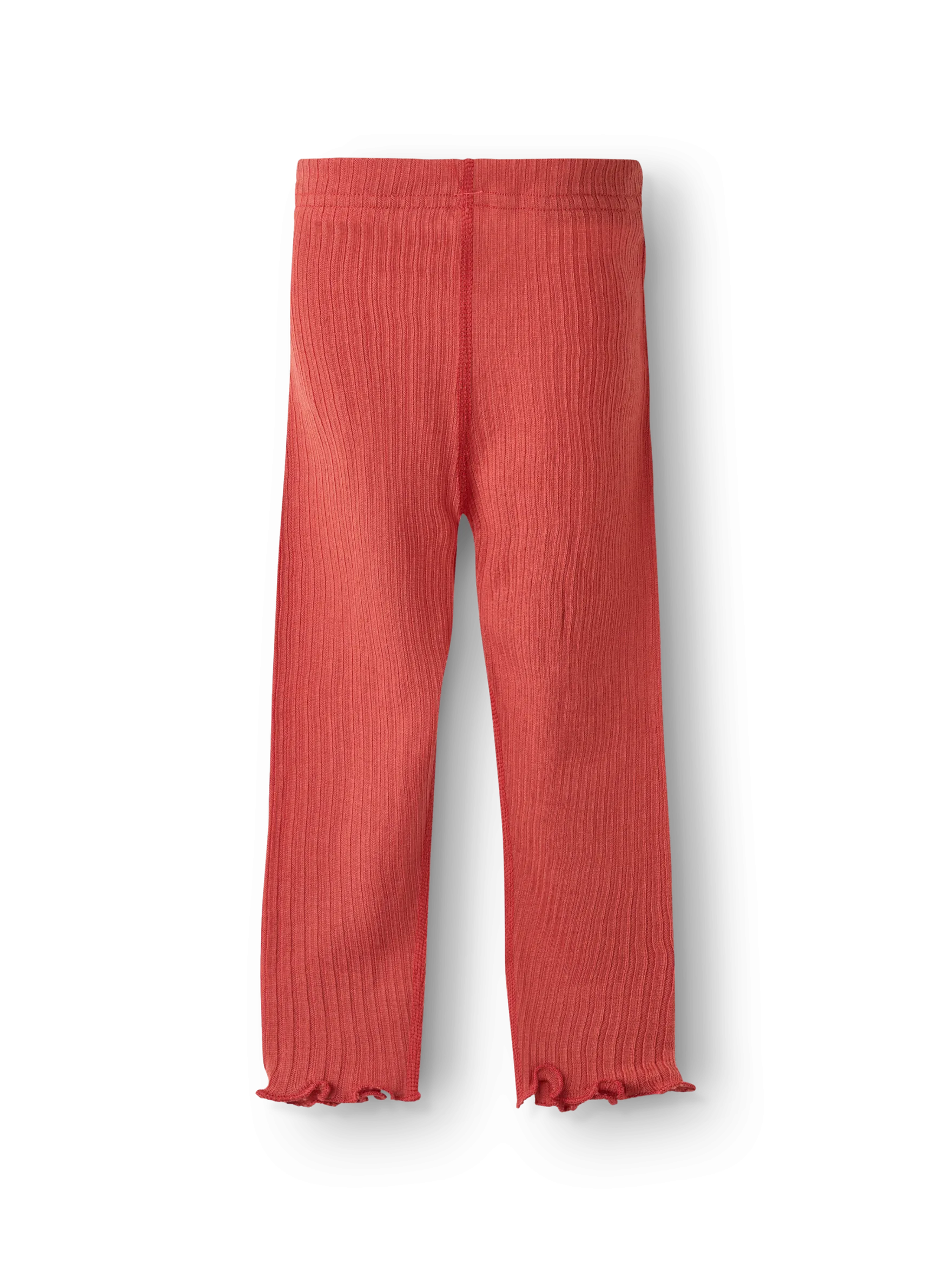 Leggings med bølgekanter i merinould til baby