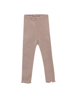 Leggings med bølgekanter i merinould til baby