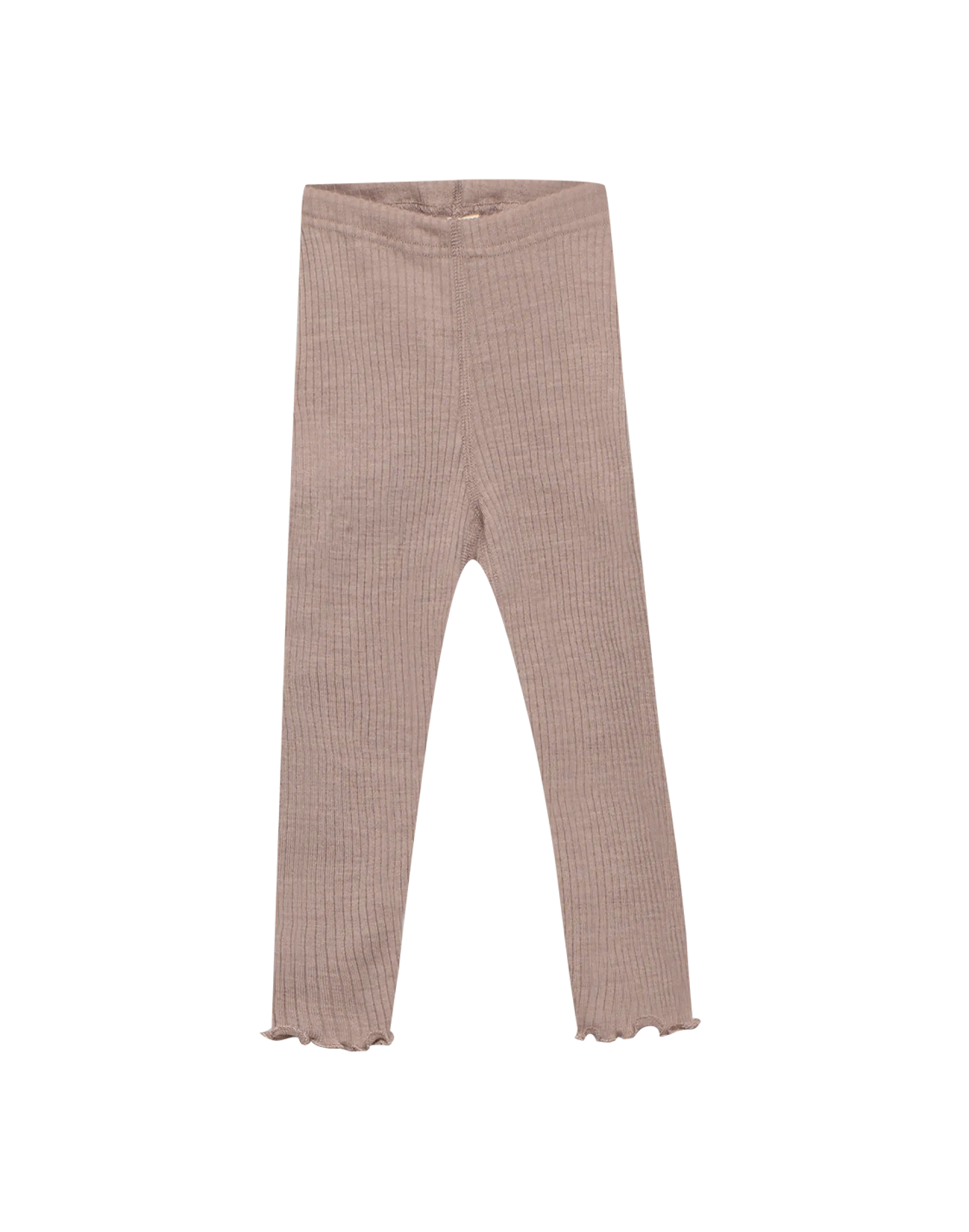 Leggings med bølgekanter i merinould til baby