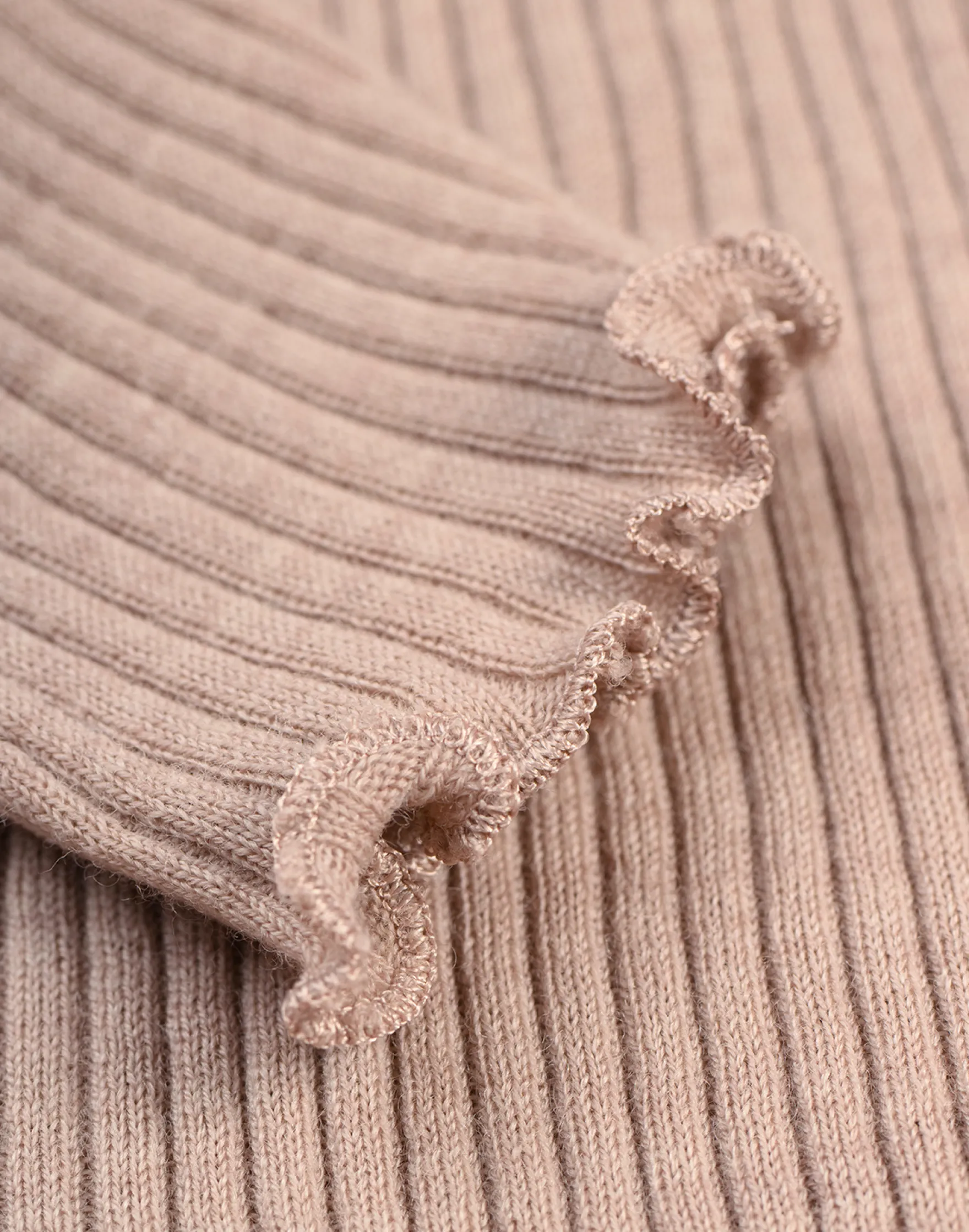 Leggings med bølgekanter i merinould til baby