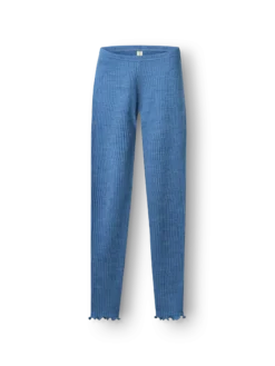 Leggings med bølgekant i merinould til børn