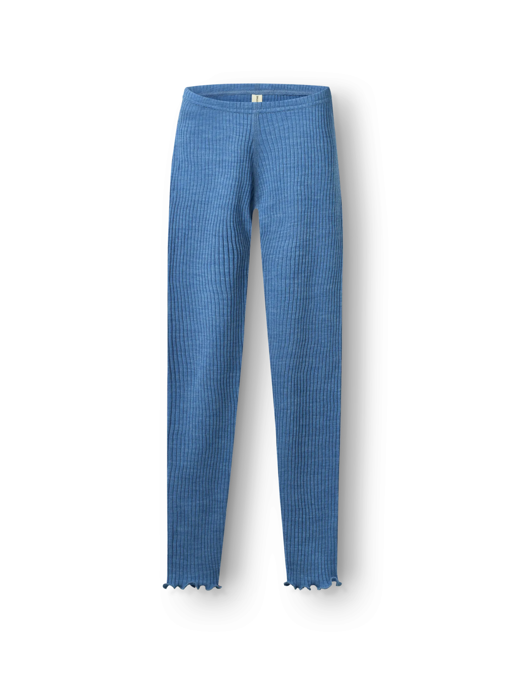 Leggings med bølgekant i merinould til børn