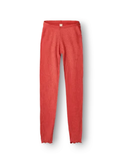 Leggings med bølgekant i merinould til børn