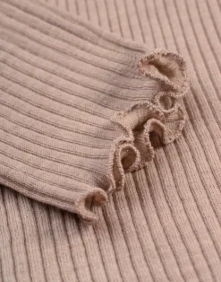 Leggings med bølgekant i merinould til børn