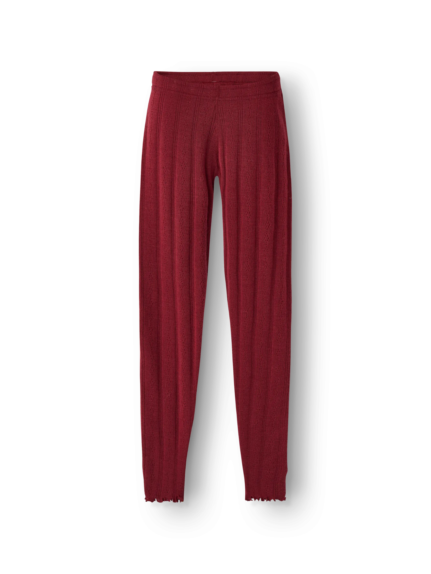 Leggings med hulmønster i merinould til børn